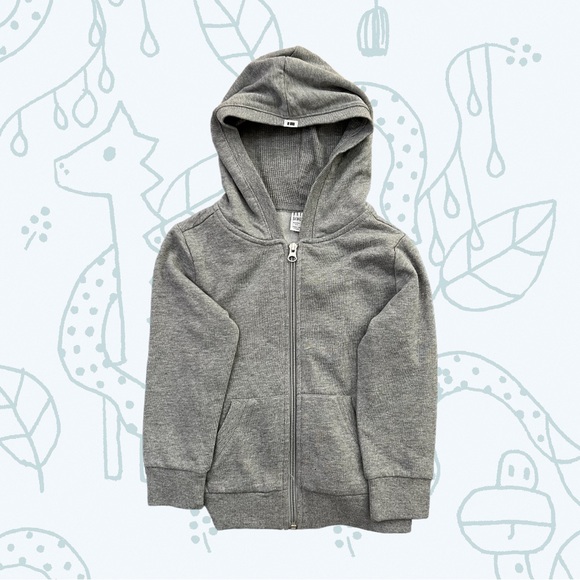 One BXWD Hooded Jacket with Zipper Toddler - Gray - Picture 1 of 4
